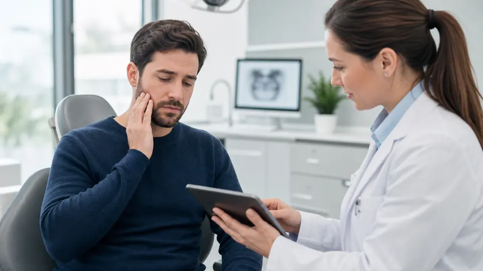 Patient noticing signs of infection after tooth extraction